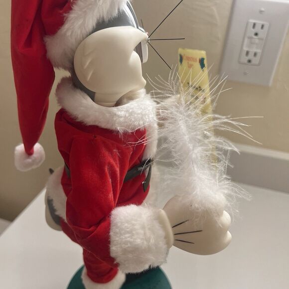 Looney Tunes 15" Animated Figure Bugs Bunny Santa Christmas Matrix 1997 No Sound - Picture 8 of 16